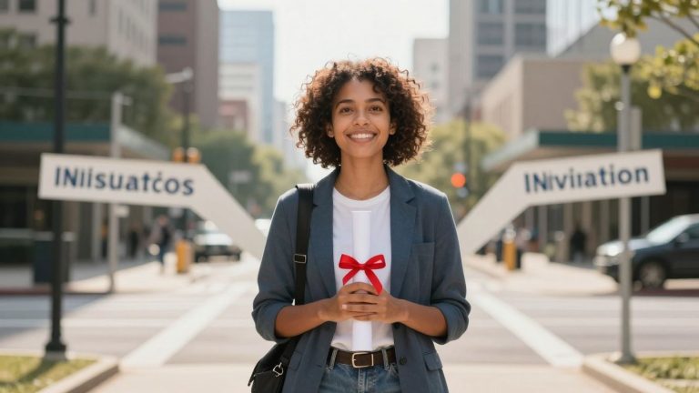 Student choosing between different financial paths for loans.