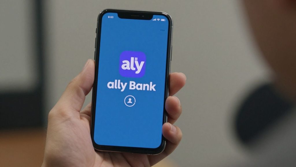 Ally Finance customer service contact information on a phone screen.