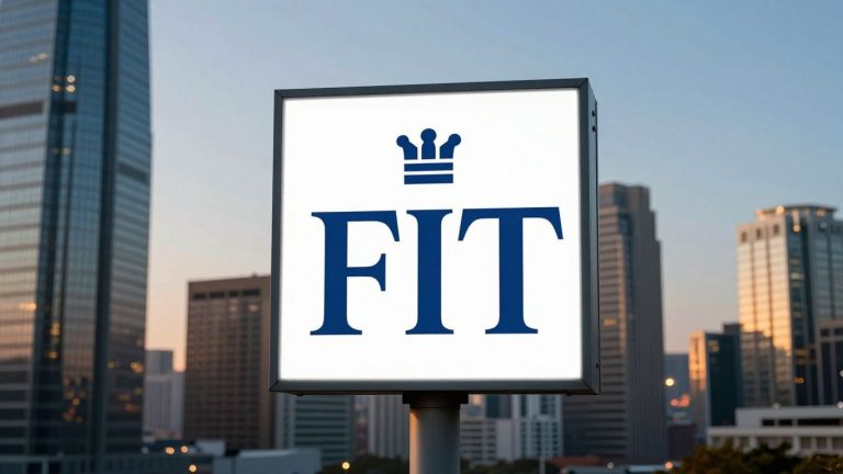 Financial Times logo with cityscape backdrop