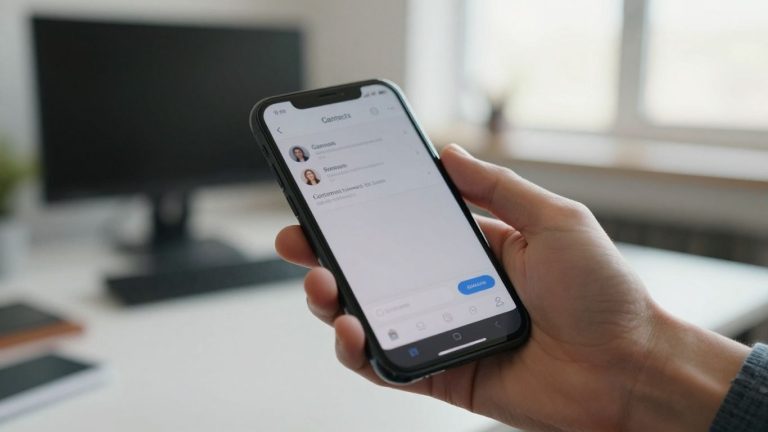 Contacting student loans company on a smartphone.