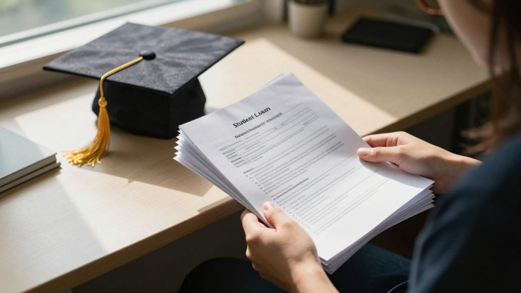 Student loan relief guide with relieved person and sunlight.