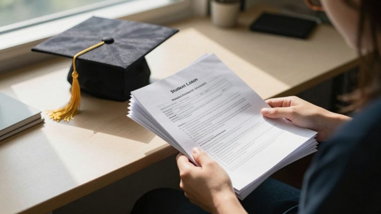 Student loan relief guide with relieved person and sunlight.