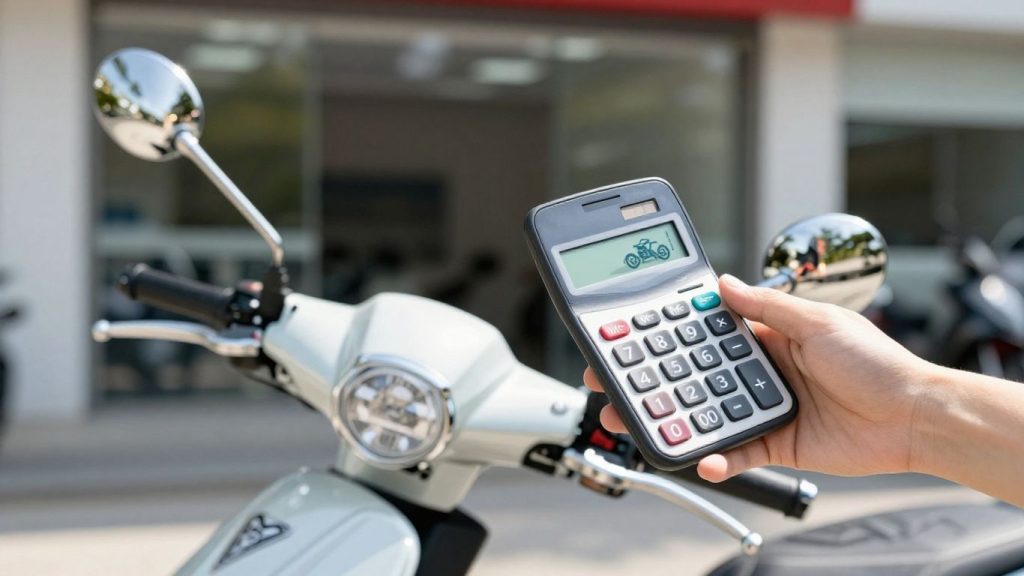 Motorcycle and finance calculator for loan planning.