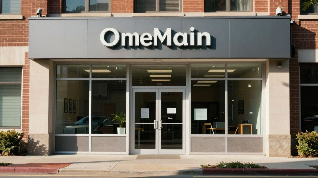 OneMain Financial branch exterior with a professional facade.