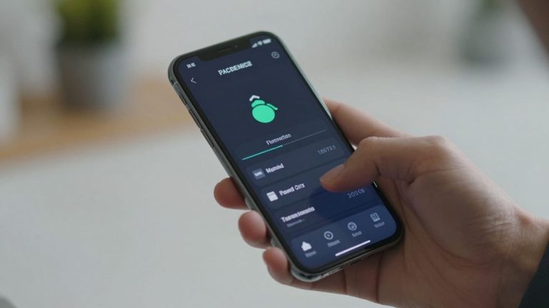 Hand holding phone with online payment options