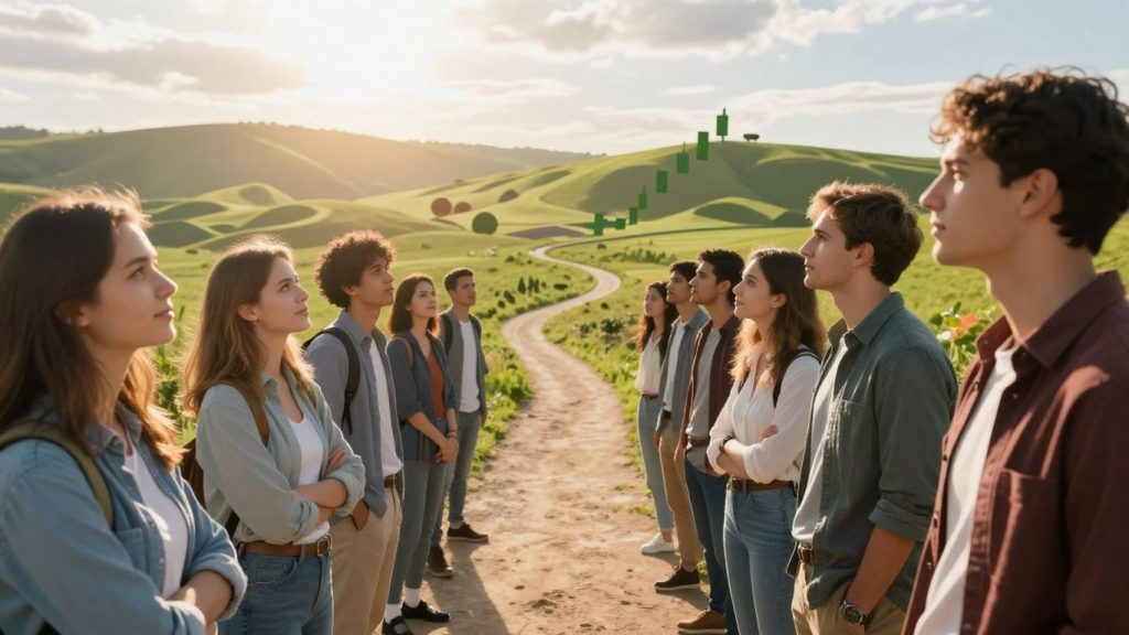 Students planning their financial future with student loans.