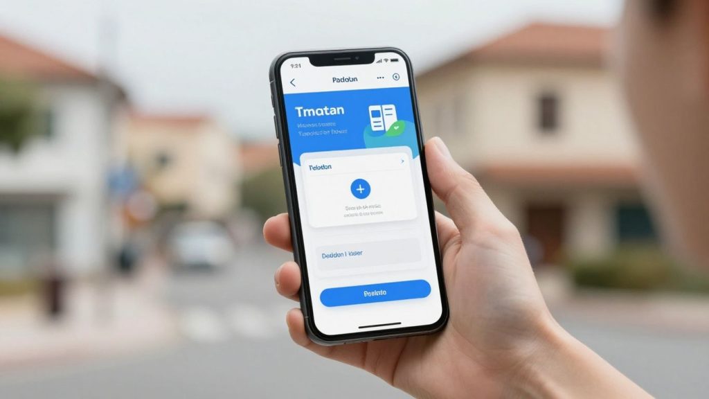 Online payment on a smartphone.