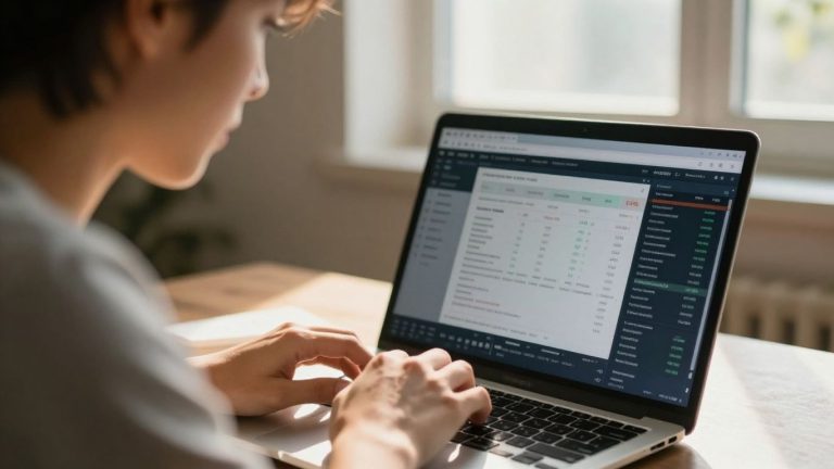 Person reviewing student loan options on a laptop.