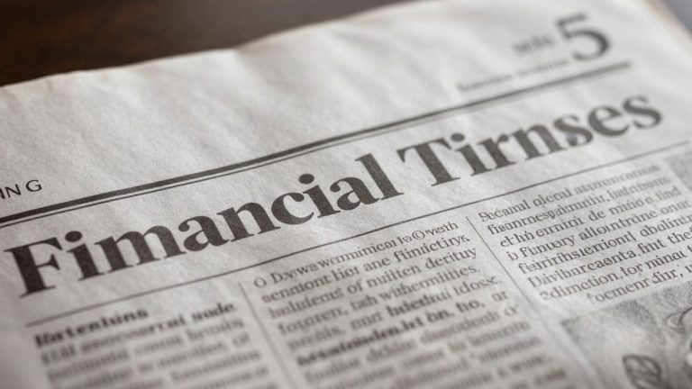 Financial Times newspaper close-up