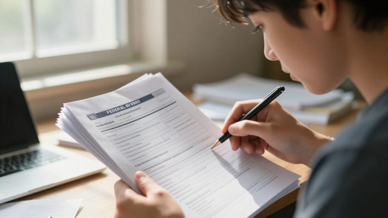 Student applying for federal student loans.