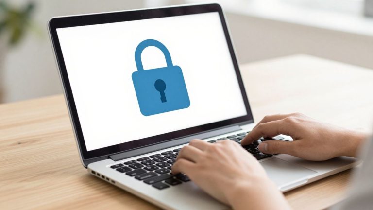 Parent creating an FSA ID account on a laptop.