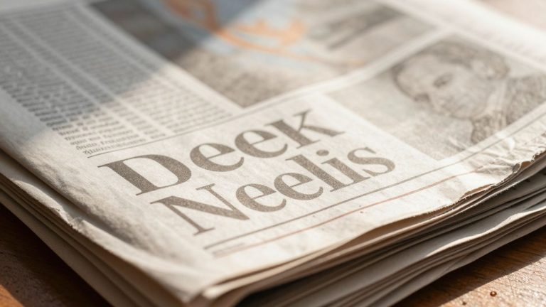 Stack of financial newspapers with sunlight on pages.