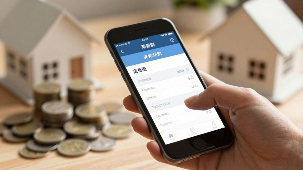 Personal loan application on a smartphone screen.