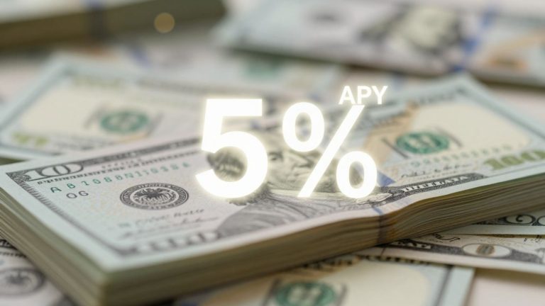 5% APY savings account growth