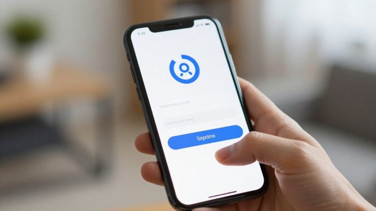 Student loan login portal on a smartphone screen.