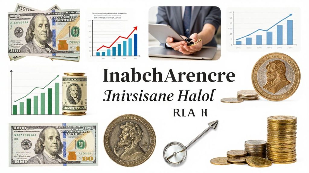 Diverse financial services collage