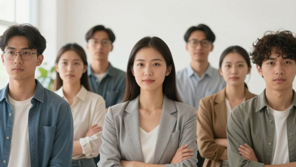 People looking forward, symbolizing financial opportunity and optimism.