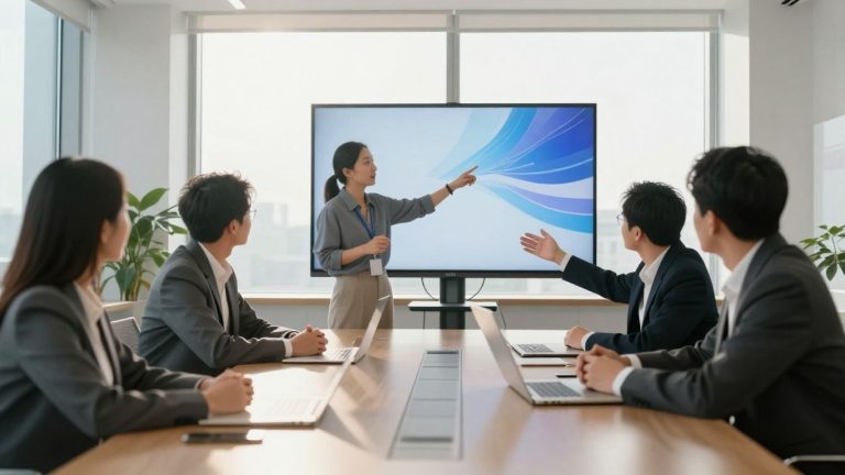 Business professionals discussing finance for growth.