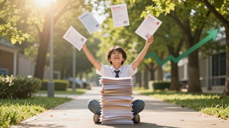 Person celebrating paying off student loans faster.